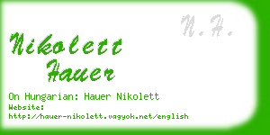 nikolett hauer business card